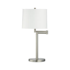 Metro II Brushed Nickel Swing Arm Table Lamp