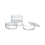 Mini Square Bowls with Lids Set of Four