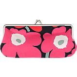 Marimekko Mini Unikko Silmälasikukkaro Red and Black Coin Purse