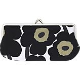 Marimekko Mini Unikko Silmälasikukkaro Black and White Coin Purse