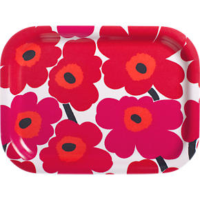 Marimekko Mini Unikko Red Tray