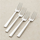 Set of four Mix dinner forks. 8"
