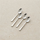 Set of four Mix espresso spoons. 4.25"
