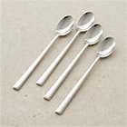 Set of four Mix iced tea spoons. 7.5"