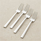 Set of four Mix salad forks. 7.5"