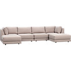 Moda 6-Piece Sectional Sofa (two each Armless Chair, Corner, Ottoman)