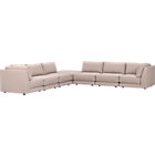 Moda 7-Piece Sectional Sofa (two Corners, four Armless Chairs, one Ottoman)