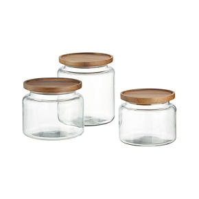 Montana Acacia and Glass Jars