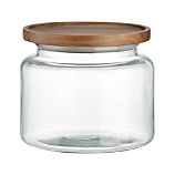 Montana 64 oz. Acacia and Glass Jar