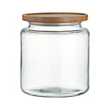 Montana 96 oz. Acacia and Glass Jar