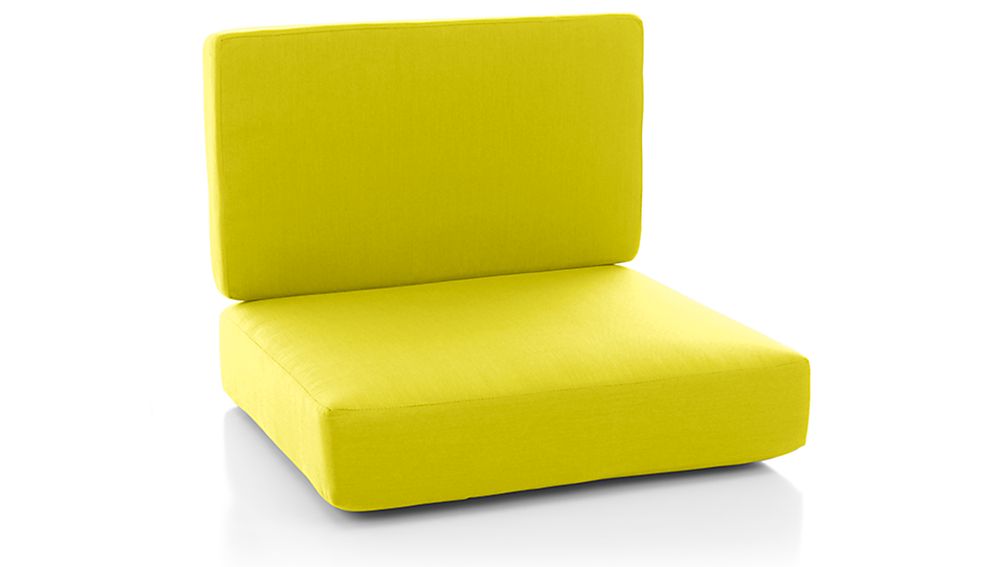 Morocco Sunbrella ® Armless/Lounge Chair Cushion Sulfur Crate and