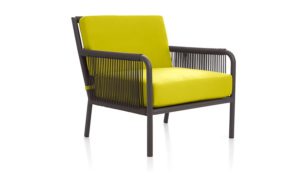 Morocco Sunbrella ® Armless/Lounge Chair Cushion Sulfur Crate and