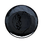 Murano Black Dinner Plate.