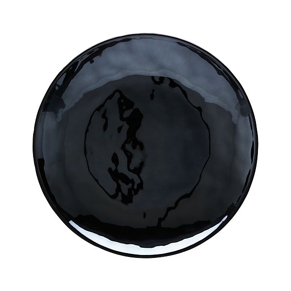 MuranoBlackDinnerPlateF8