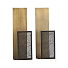 Set of two Ness candle sconces. Each measures 4.75"Wx5"Dx17"H
