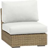 Newport Modular Armless Chair with Sunbrella® White Sand Cushions