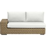 Newport Modular Left Arm Loveseat with Sunbrella® White Sand Cushions