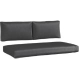 Sunbrella® Charcoal Modular Loveseat Cushions