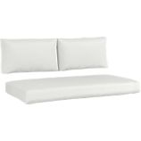 Sunbrella® White Sand Modular Loveseat Cushions