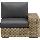 Newport Modular Right Arm Chair with Sunbrella® Charcoal Cushions