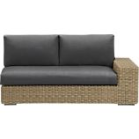 Newport Modular Right Arm Loveseat with Sunbrella® Charcoal Cushions