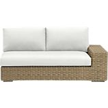 Newport Modular Right Arm Loveseat with Sunbrella® White Sand Cushions