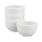 Set of four non-slip mini prep bowls. 4.5 oz.; 3"dia.x1.9"H