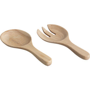 Oak Salad Servers Set of Two