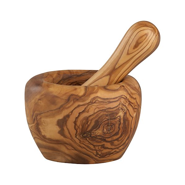 Olivewood Mortar and Pestle Crate and Barrel