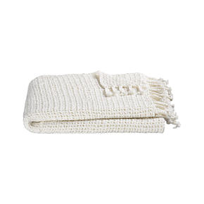 Open Weave Ivory Throw