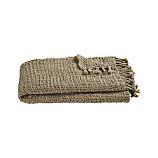 Open Weave Taupe Throw