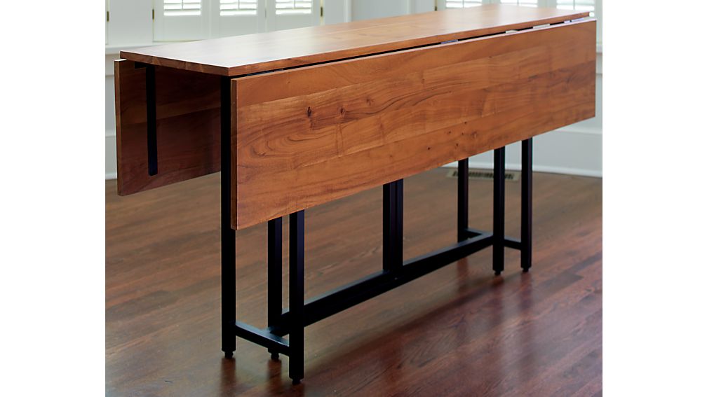 rectangular kitchen table with drop leaf