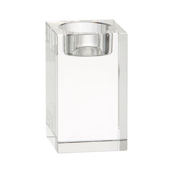 Oslo Medium Crystal Tea Light Candle Holder Crate and Barrel