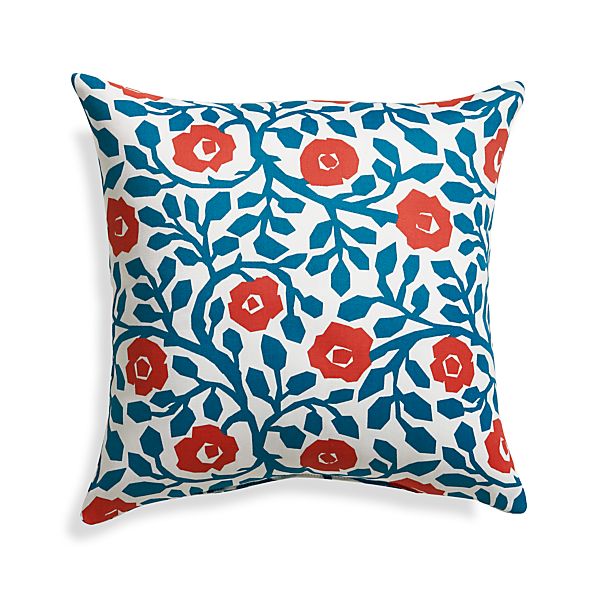 Poppy Scroll 20" Sq. Outdoor Pillow
