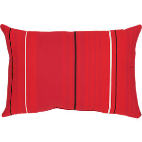 Sunbrella® Red Tonal Stripe 20x13 Outdoor Pillow