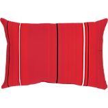 Sunbrella® Red Tonal Stripe 20"x13" Outdoor  Pillow