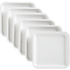 Set of 18 white deep paper plates. 9.125"sq.x.678"H