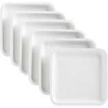 White Deep Paper Plates Set of 18