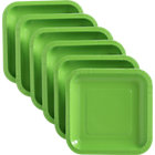 Set of 18 lime deep paper plates. 6.875"sq.x.678"H