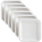 Set of 18 white deep paper plates. 6.875"sq.x.678"H