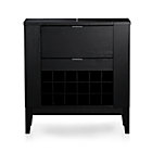 Parker Spirits Ebony Cabinet. (45.5"Wx16"Dx37.25"H with leaves open);