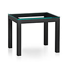 Parsons Side Table with Glass Top.