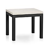 Parsons Side Table with Travertine Top