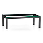 Parsons Rectangular Coffee Table with Glass Top.