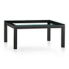Parsons Square Coffee Table with Glass Top.