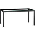 Parsons Glass Top 60x36 Dining Table with Natural Dark Steel Base.