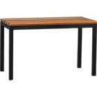Parsons Reclaimed Wood Top 48x28 Dining Table with Natural Dark Steel Base.