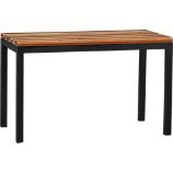 Parsons Reclaimed Wood Top 48x28 Dining Table with Natural Dark Steel Base