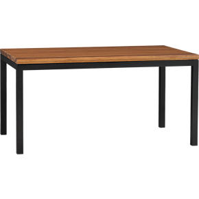 Parsons Reclaimed Wood Top 60x36 Dining Table with Natural Dark Steel Base