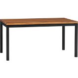 Parsons Reclaimed Wood Top 60x36 Dining Table with Natural Dark Steel Base